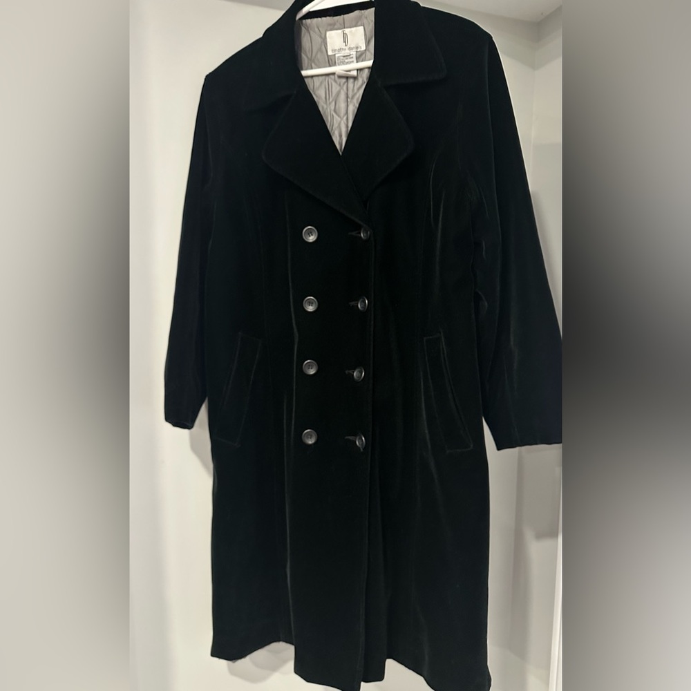 Women's Black Double-Breasted Coat